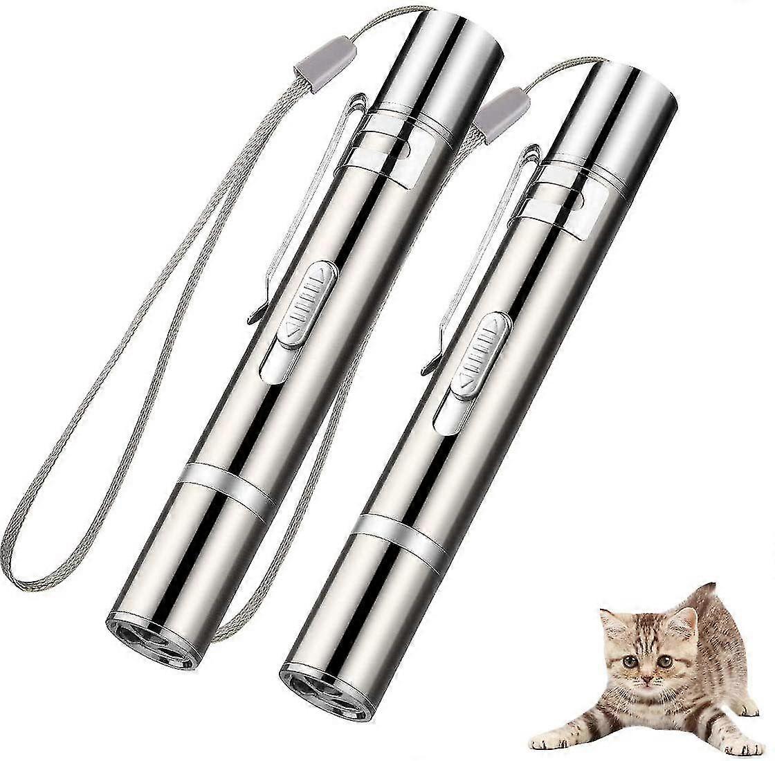 Led Pointer Toy For Cat Dog Pet With Usb Rechargeable Interactive Catching Game (2-pack)