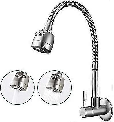 Wall-mounted Kitchen Faucet 360 Rotatable With Functions Kitchen Sink Mixer Tap Cold