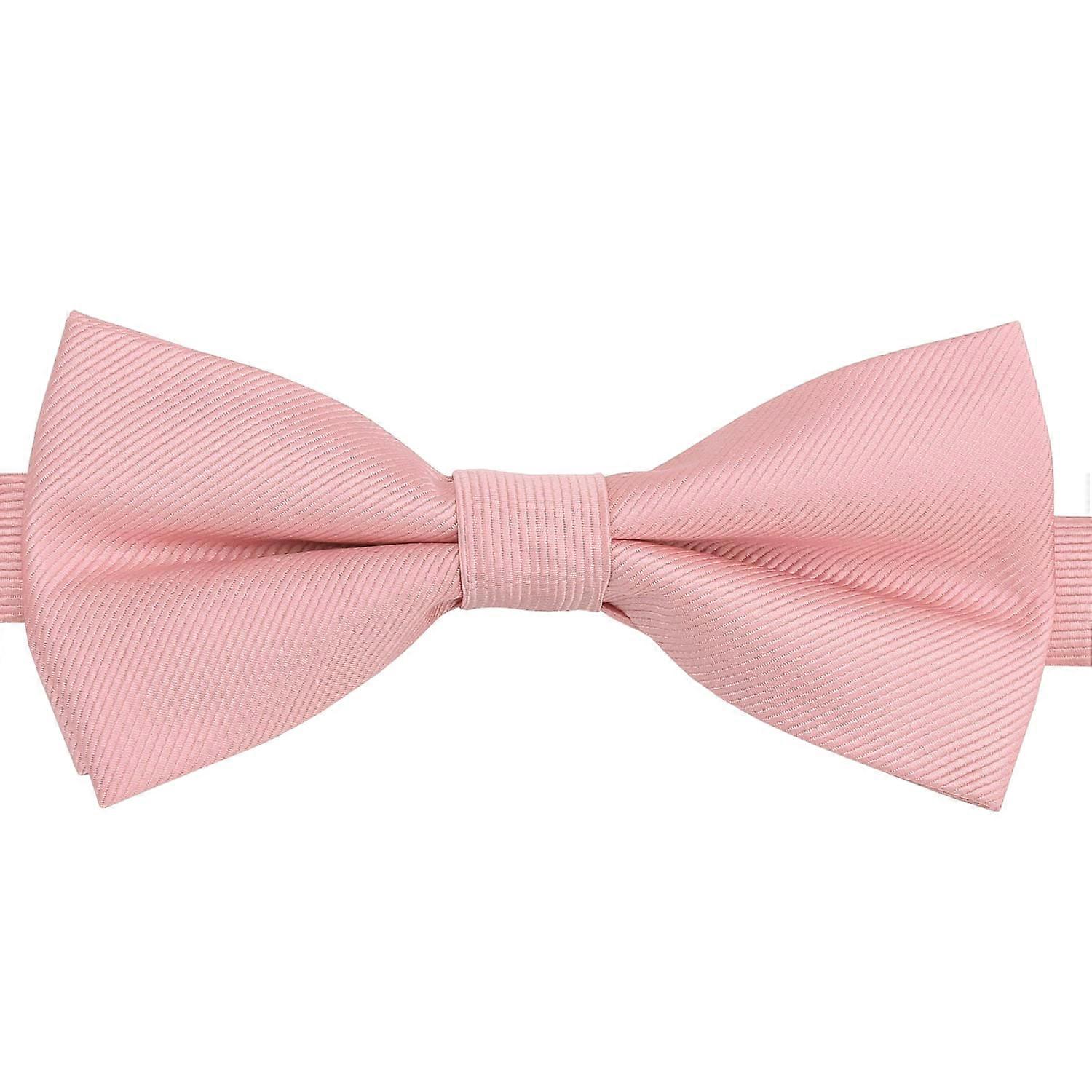 Coral Blush Plain Twill Pre-Tied Bow Tie