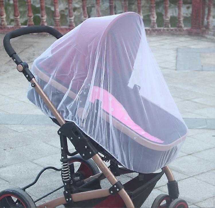 1 piece (white, approx. 150 cm in diameter) Universal Stroller and Pram Mosquito Net - Mosquito and Wasp Protection, Fine Net and Resistance