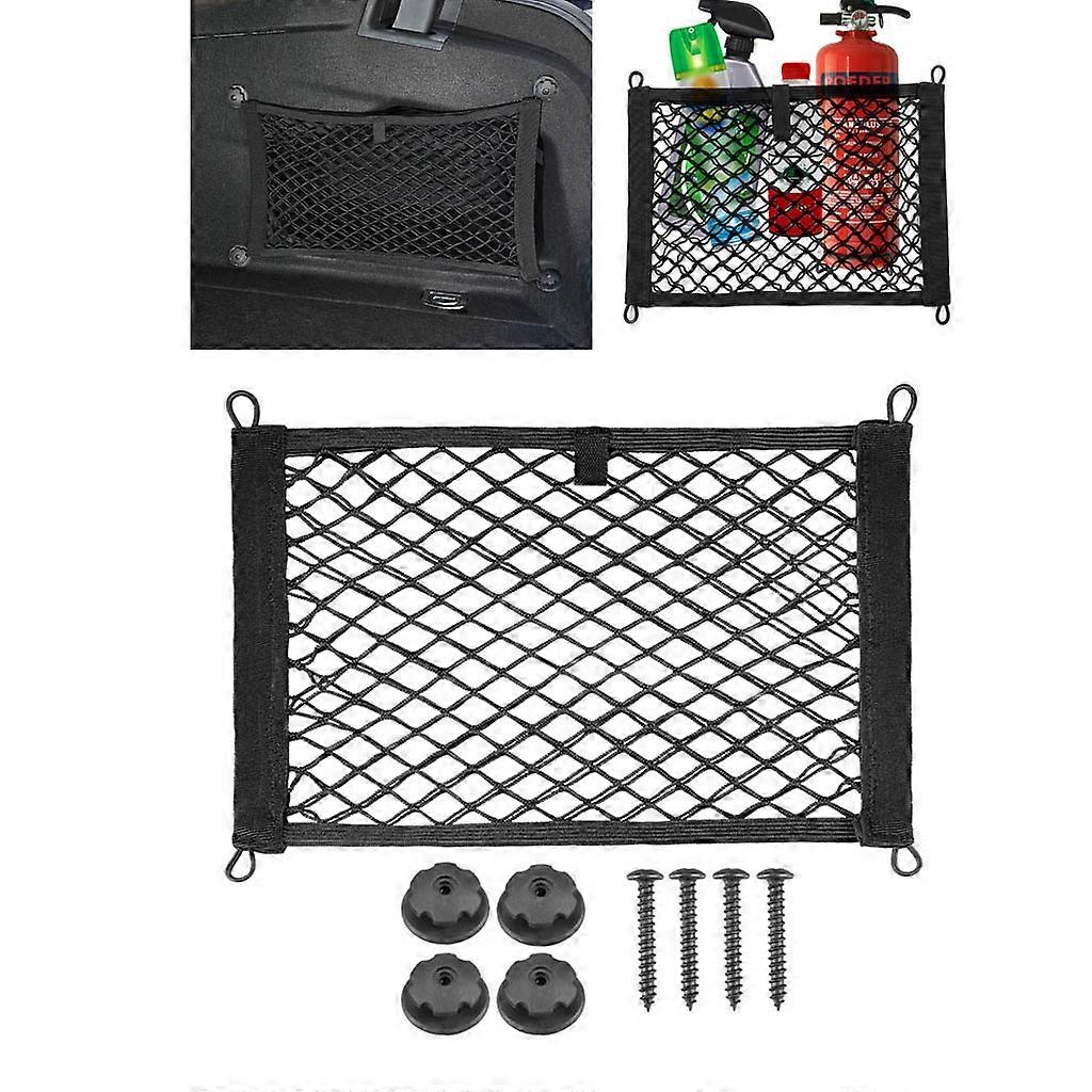 Trunk Side Hanging Storage Bag Adjustable Elastic Trunk Cargo Organizer