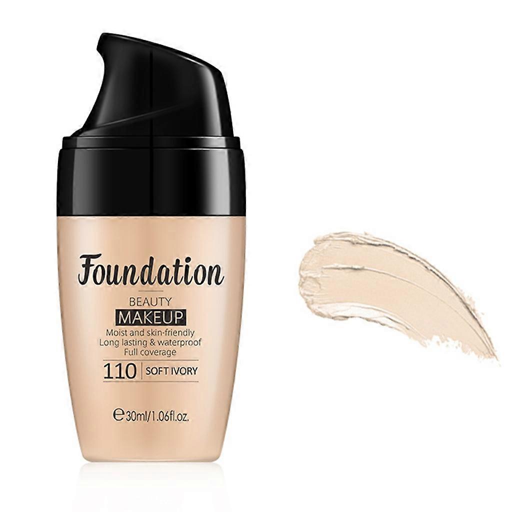 Full Coverage Liquid Foundation,Smoothing Makeup Base Concealer Foundation