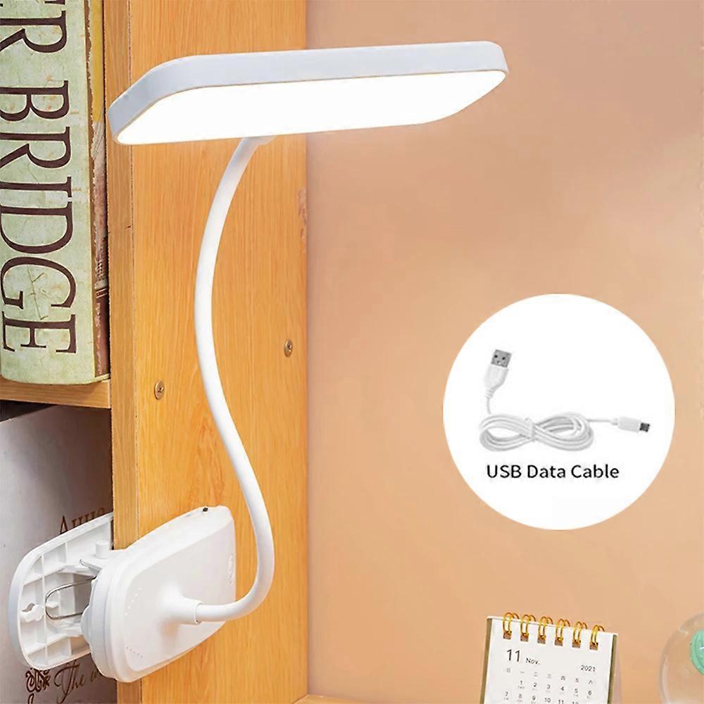360Flexible Double-Head Rechargeable LED Clip Light, Perfect for Desk or Bedside Table