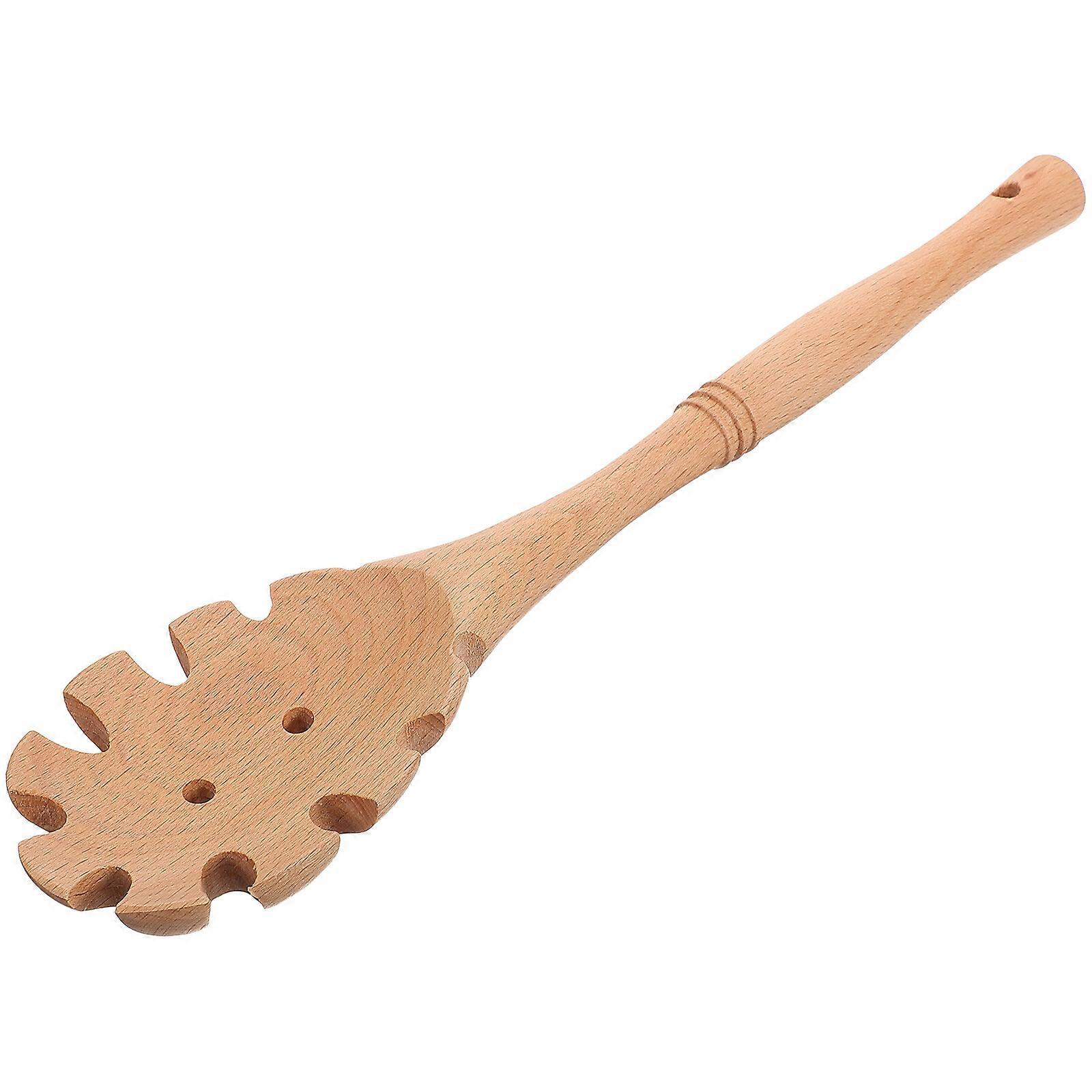 Wooden Spaghetti Server Spoon Kitchen Noodle Colander Multipurpose Noodle Filter