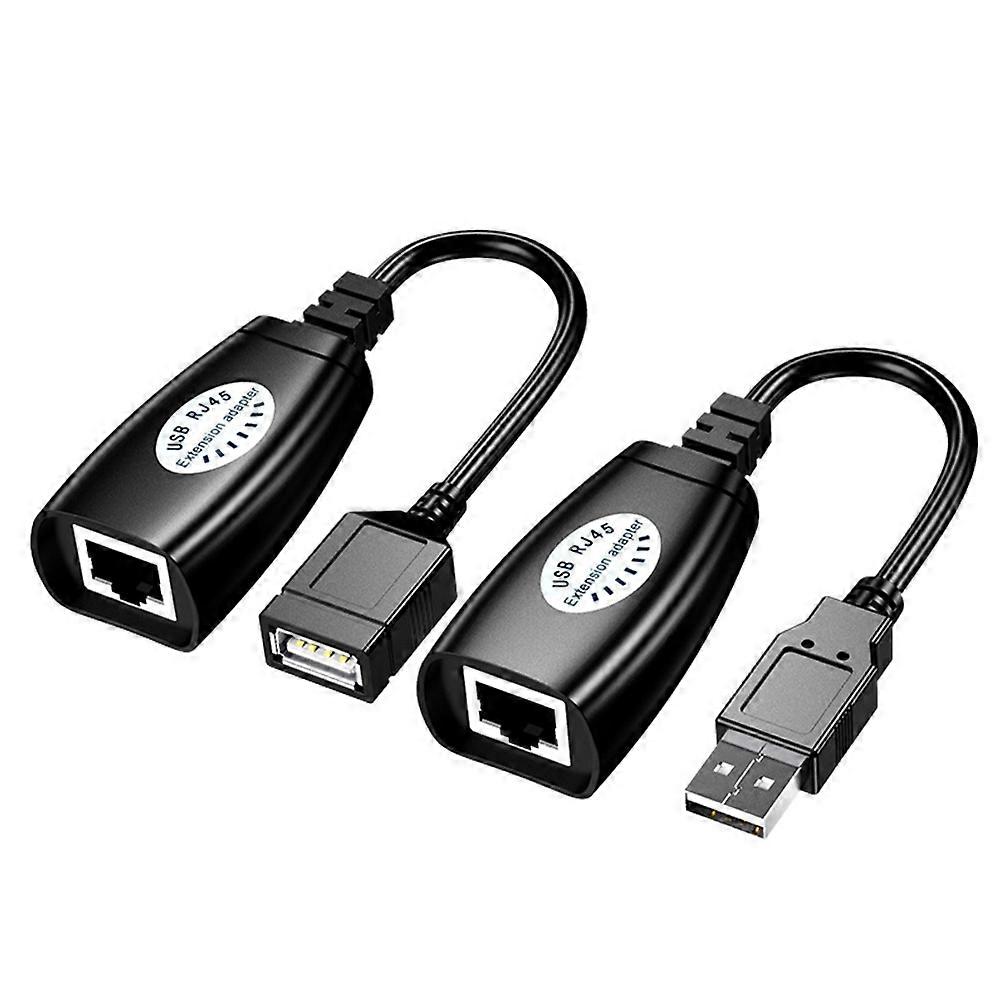 USB Cable Extender USB Extension Adapter Durable Network Line Ethernet Adapter for Home Office Dorm School