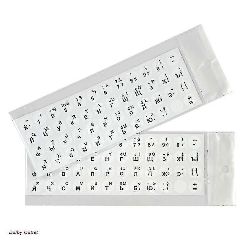 2-piece Russian Keyboard Stickers For Pc Computer Laptop Desktop Keyboard Russian Keyboard Replacement Stickers