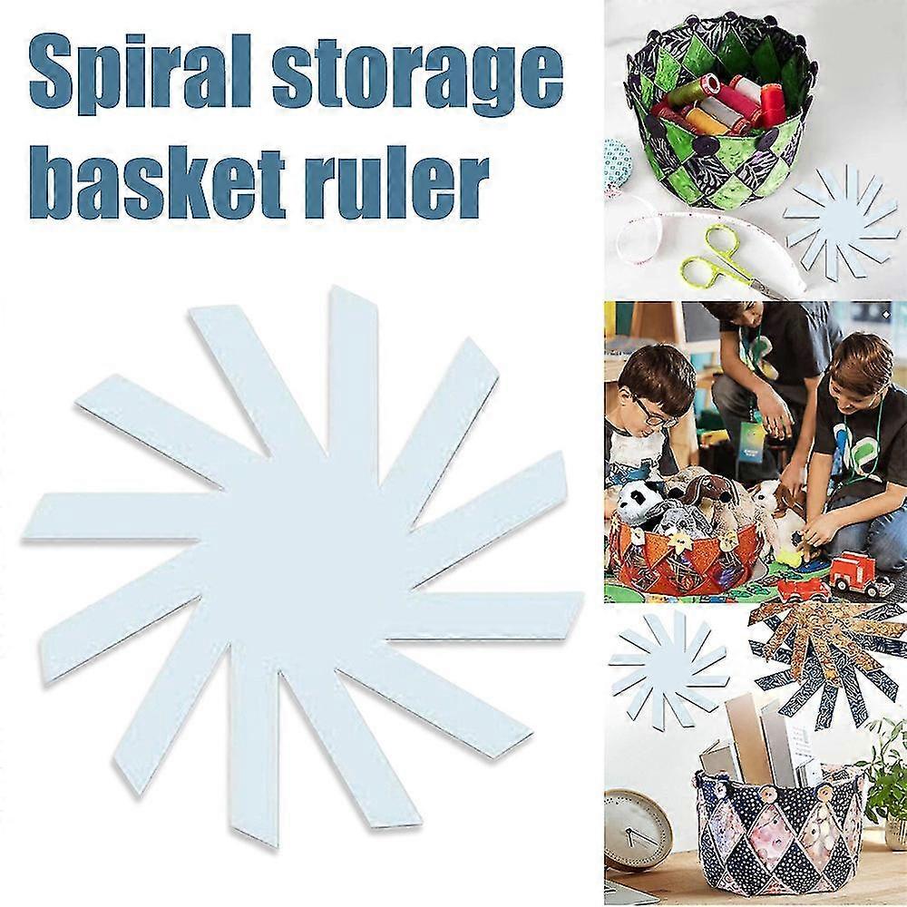 DIY Woven Spiral Storage Basket Template Rules Sewing Patchwork Ruler 8/12/15 pouces
