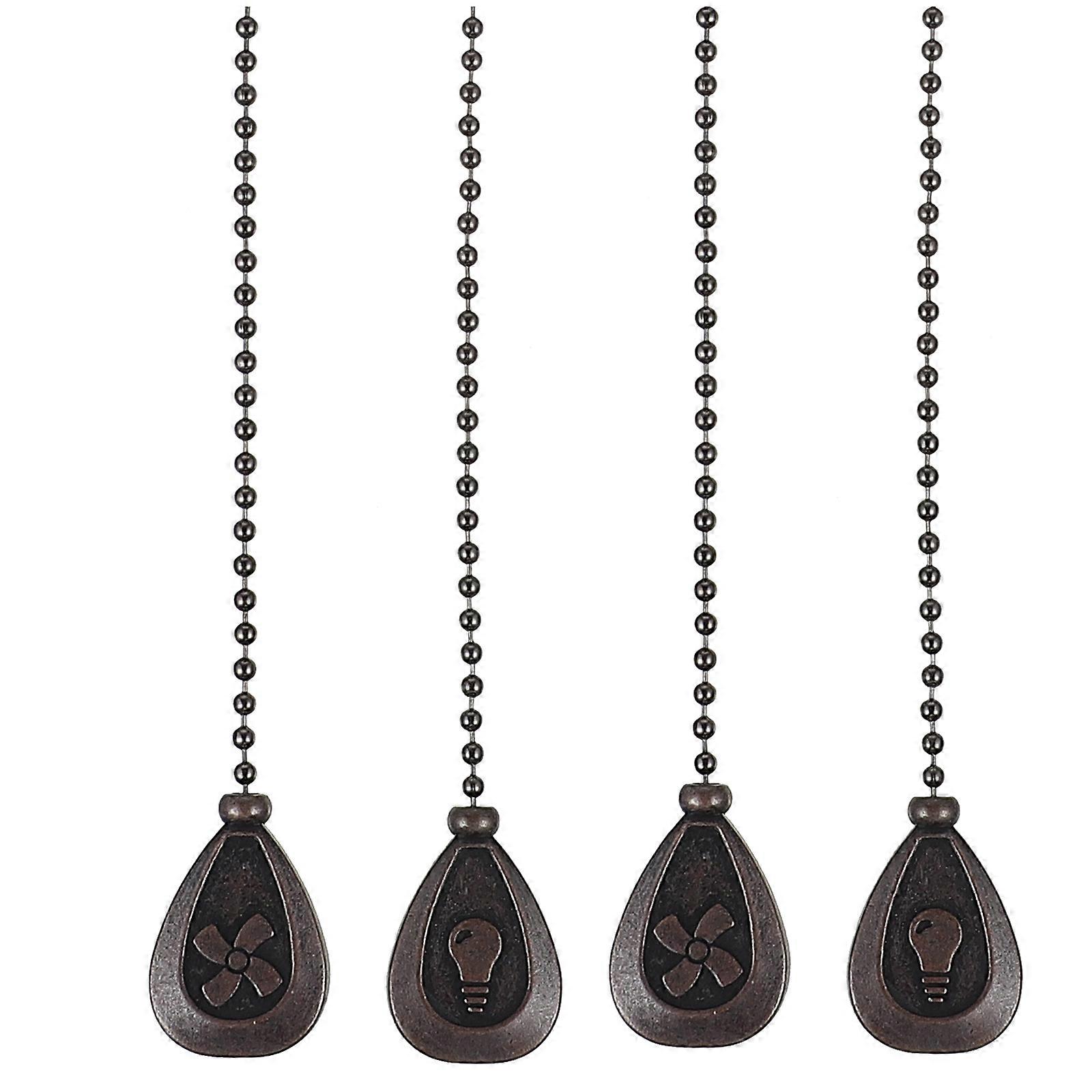 4Pcs Retro Style Ceiling Fan Pull Chain Fan Light Pendant Extension Extender