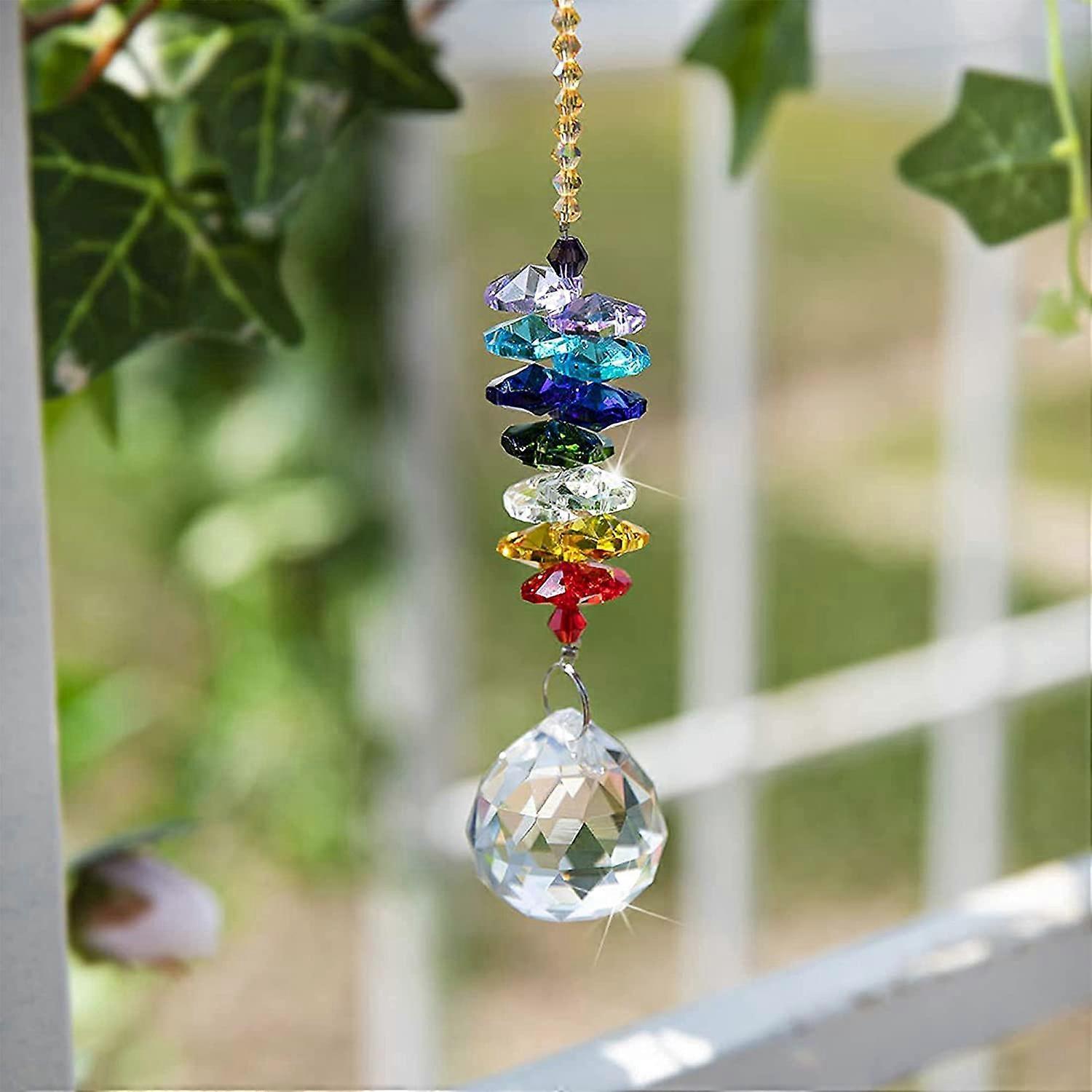 Crystal Ball Prism Pendant Garden Hanging