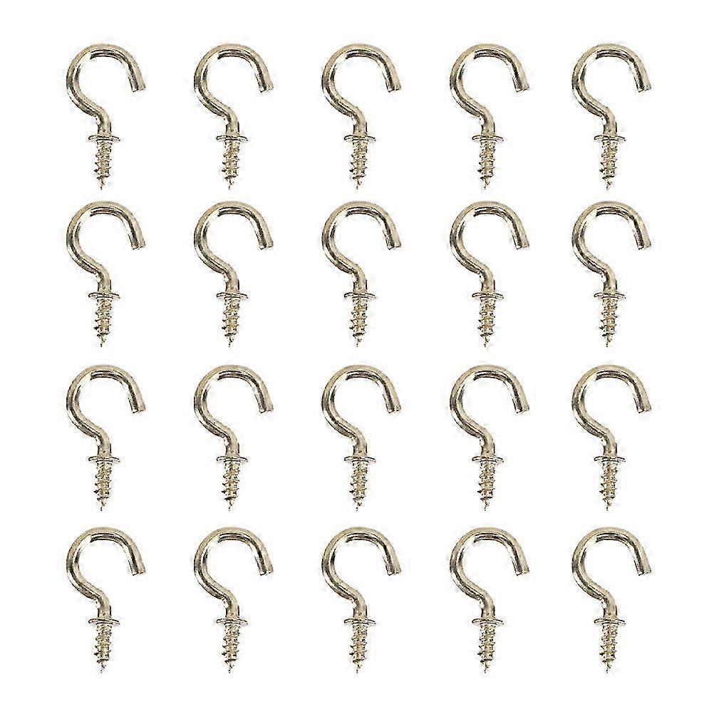 50pcs Iron Screw Hooks Heavy Duty Screw Hooks Self-tapping Hanging Hooks