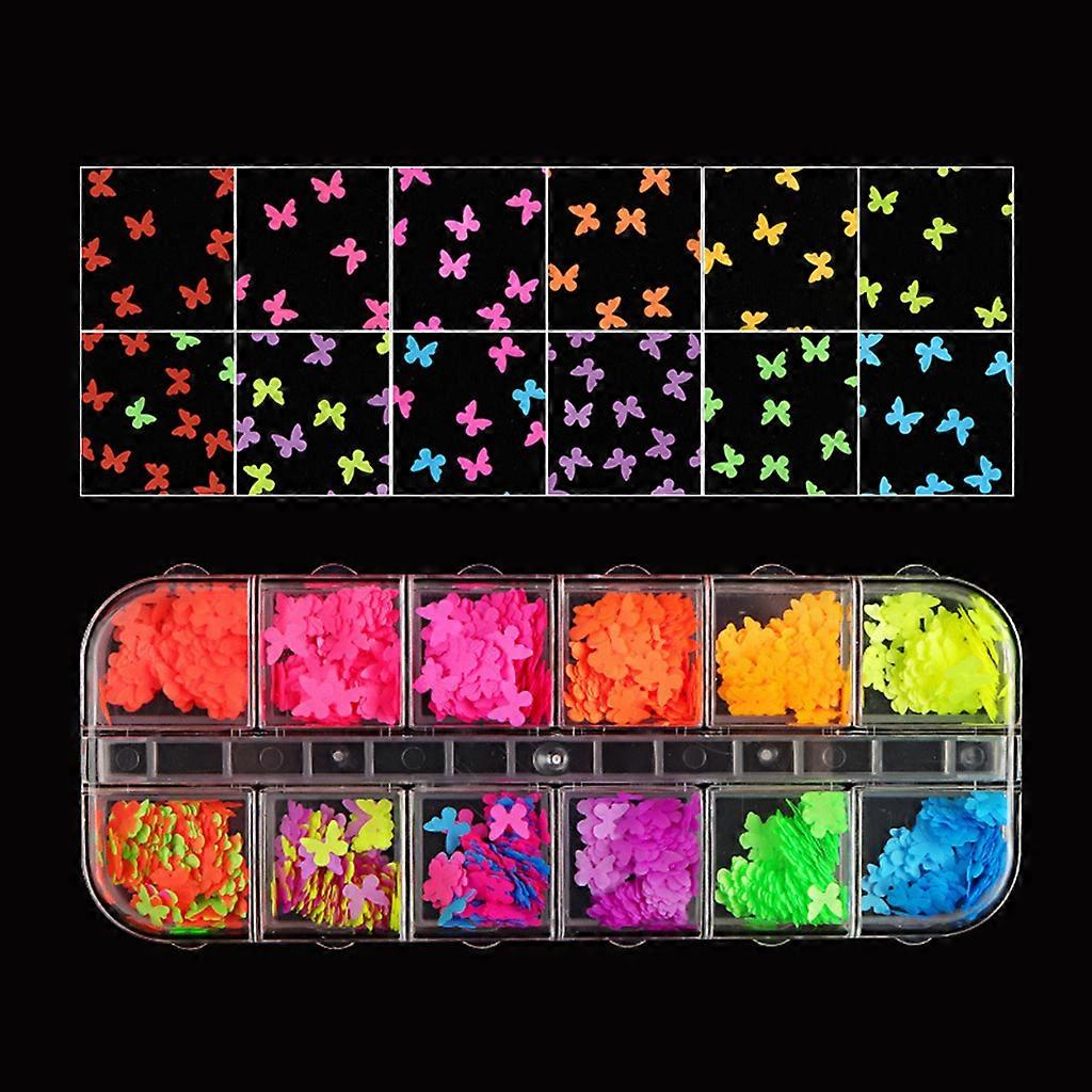 Fluorescent Sequins Holographic Glitter Flakes Glow in the Dark for Resin Mold