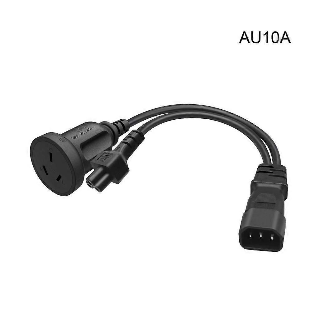 Y-rozbočovač Adaptérová linka IEC320 C14 zástrčka samec na C13 + AU10A / 16A samice napájecí kabel