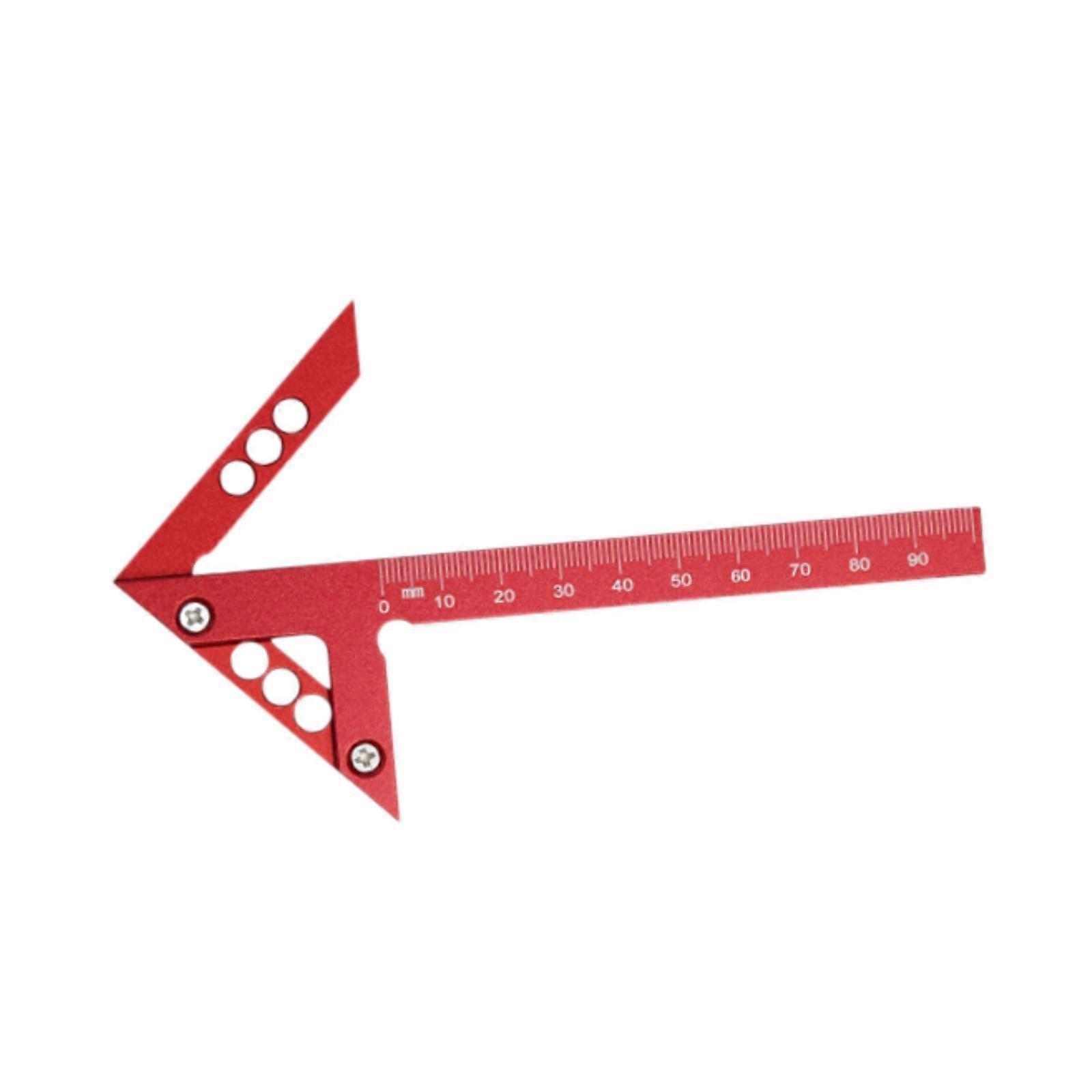 Center Measuring Tool Portable Center Gauge for Engineering Building Drawing Metric System Red