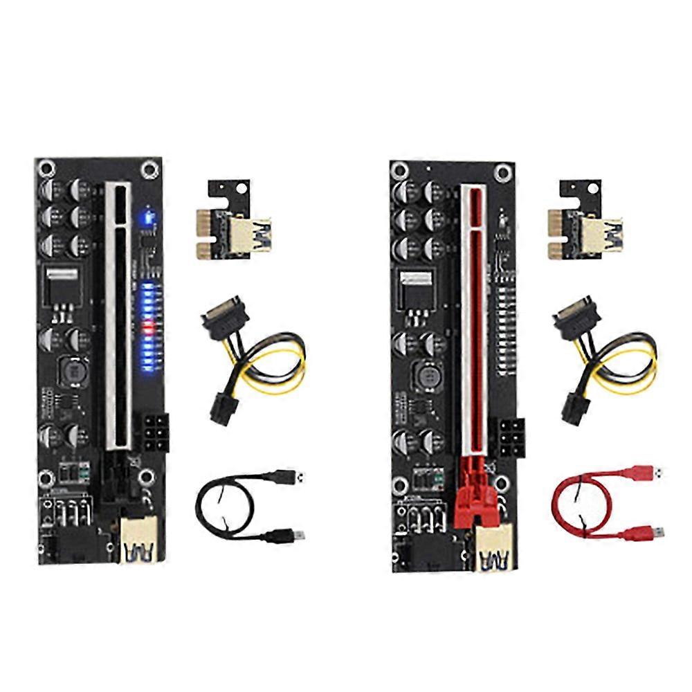 2Pcs V011Pro PCIE Riser Card PCI Express 1X to 16X GPU Riser USB 3.0 SATA Cable Adapter Cable for M