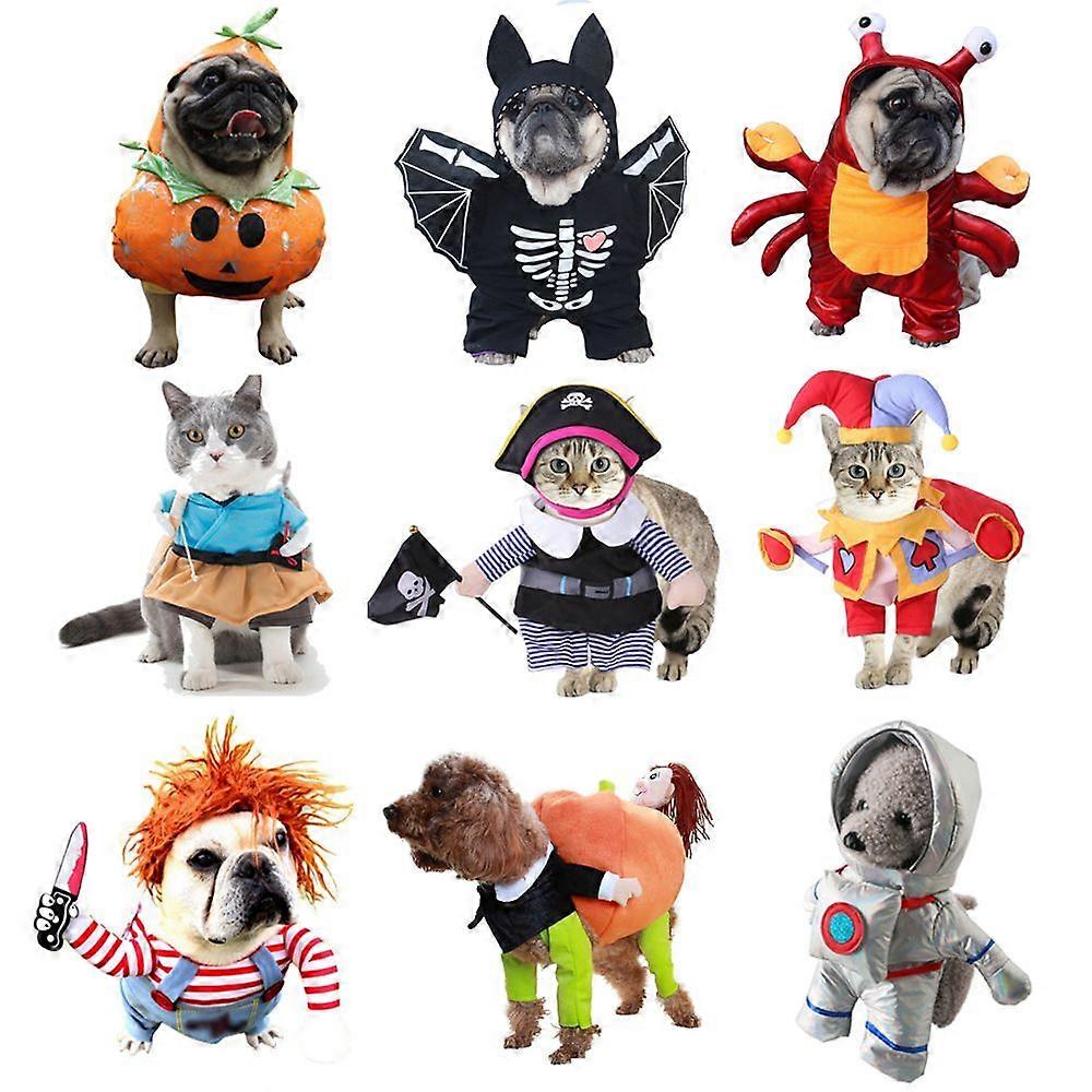 Halloween Dog Clothes Funny Pet Dogs Cosplay Costumes Sets Halloween Dog Costume Comical Outfits for Pet Cat Party Clothing