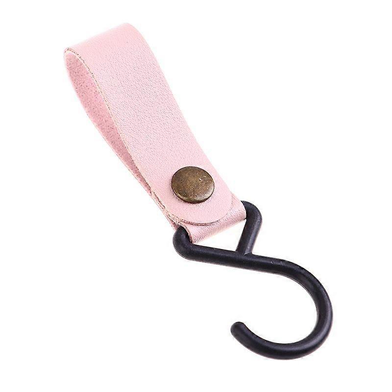 S-Shaped Leather Hanging Hooks Triangle Storage Rack Shelf Hook Keychain