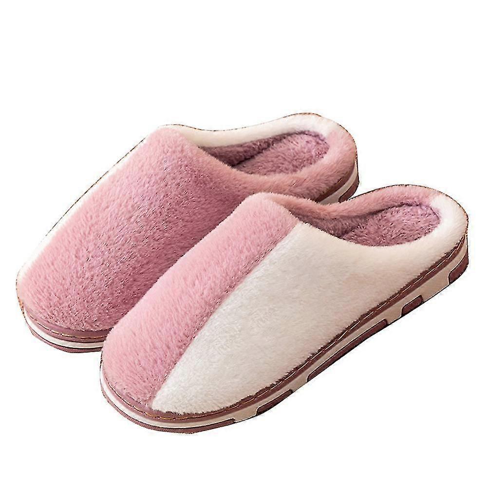 Retro Slippers Warm And Comfortable Plush Non-slip Slippers Fluffy Memory Foam