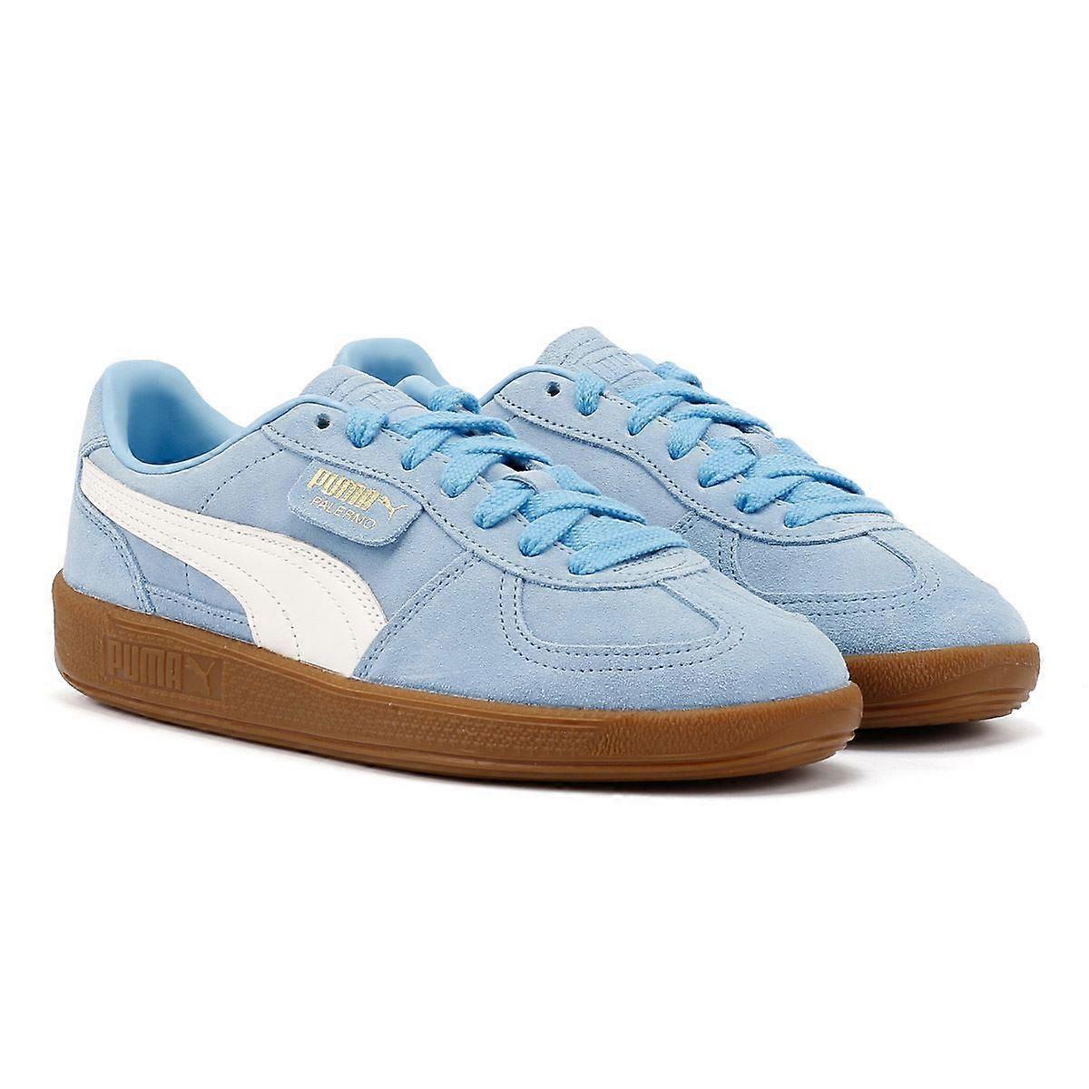 Puma Palermo Leather Light Blue/White Trainers