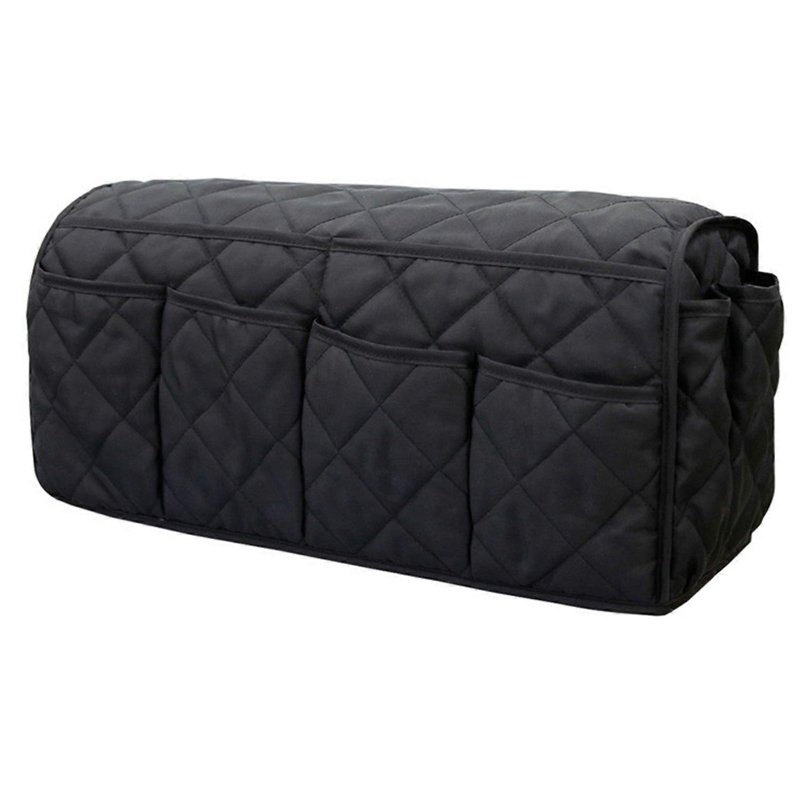 Sofa Arm Hanging Organizer Sofa Arm Storage Bag Sofa Armrest Organizer for TV Remote Control Black