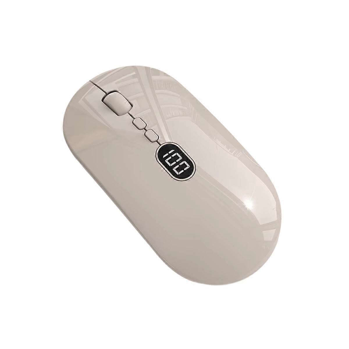 Wireless Computer Mouse with Battery Level Visible Rechargeable 2.4G Portable USB Mouse Silent Clic