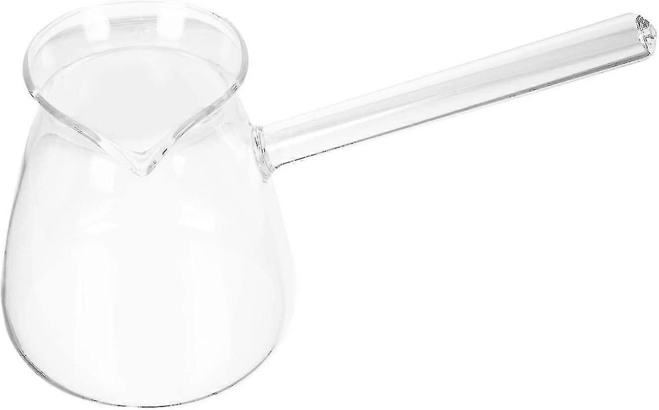 Arap Cezvesi Saplı Cam Türk Cezvesi, Süt Ve Tereyağı Isıtıcı, Set Üstü Çay Makinesi Kahve Makinesi, Isı-Sıcak Çikolata Eritme Potası, 450ml