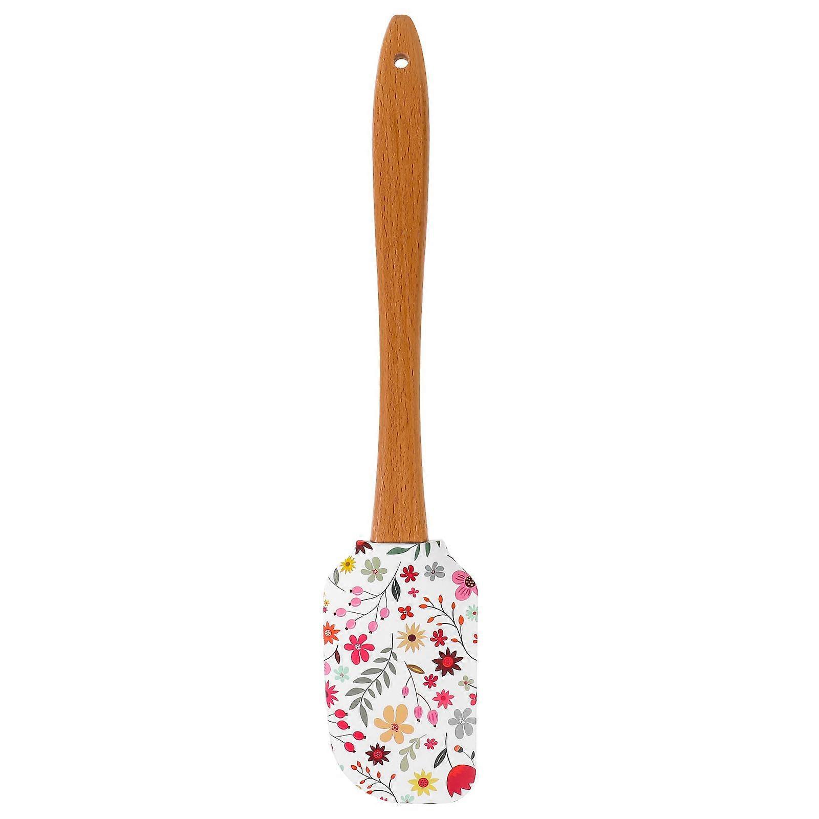 Silicone Spatula Scraper Set With Wooden Handle, Jam & Butter Tools, Heat Resistant, Dishwasher Safe