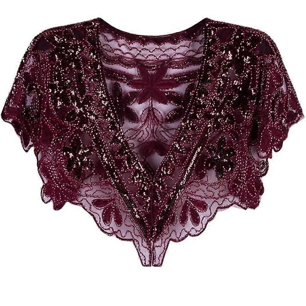 Beaded vintage shawl wrap for parties dress short cape