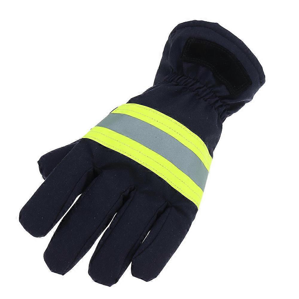 Fire-resistant Protective Work Gloves With Reflective Strap - Anti-static Safety Gloves For Firefighters