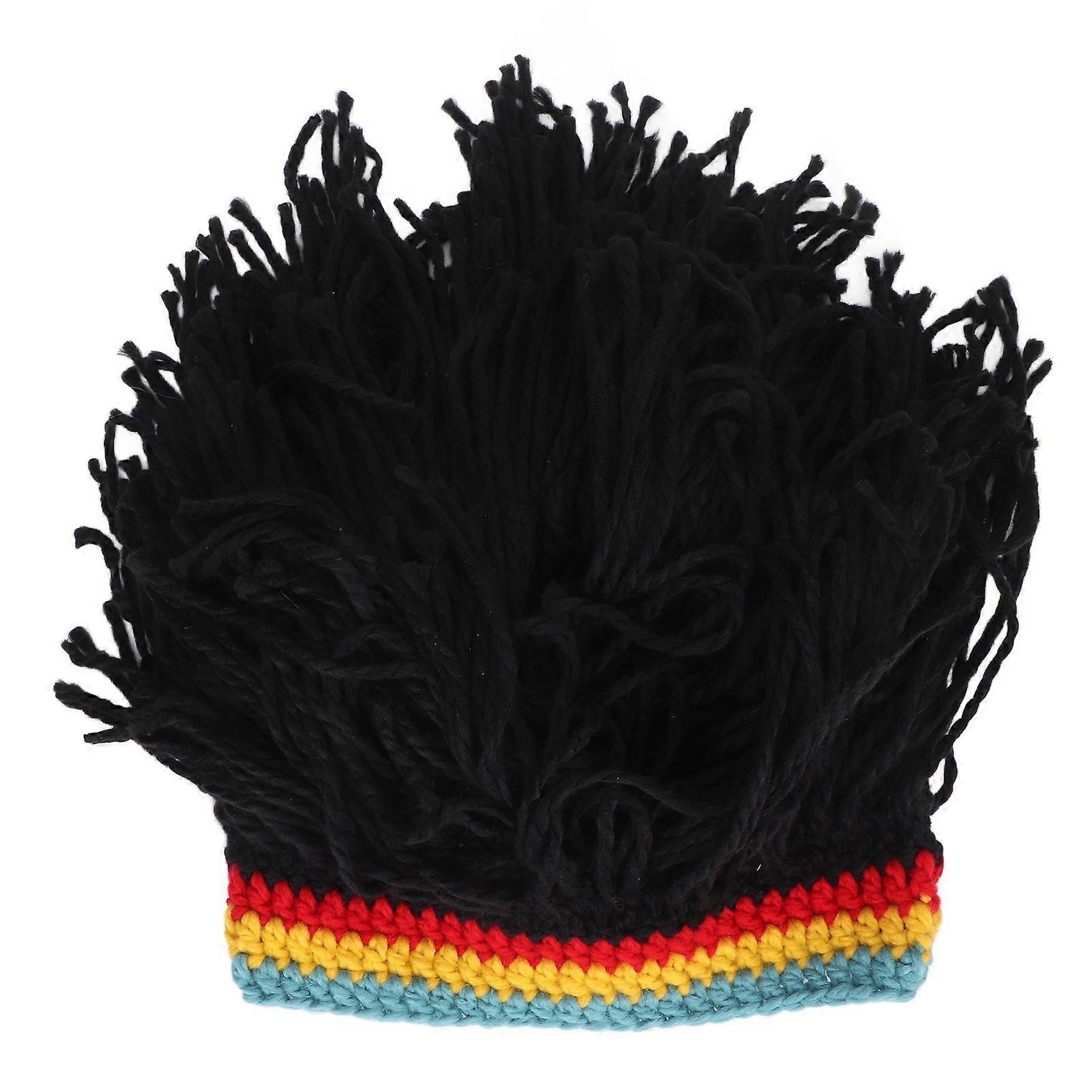 Funny Wig Hats High Elasticity Keep Warm Knitted Beanie Hat with Dreadlocks for Christmas Halloween