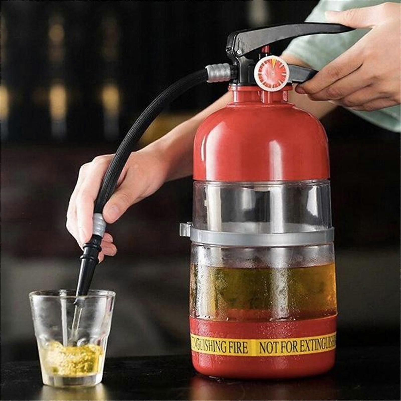 1.5L Fire Extinguisher Drink Dispenser Unique Novelty Beverage Dispenser for Parties, Events, and Home Bars