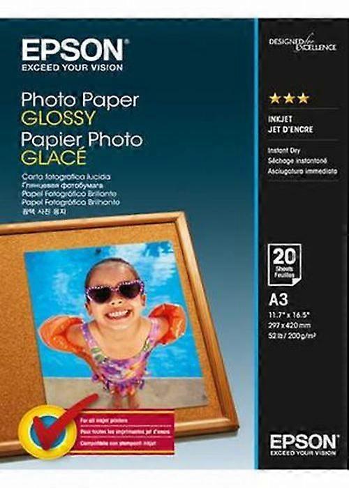 Epson Glossy Photo Paper - A3 - 20 Sheets - 200g/m²