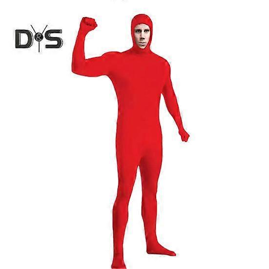 Stage Performance Jumpsuit with Zipper Closure Full Outfit Halloween Carnival Cosplay Custome Skin Tight Jumpsuit Role-Playing Photography Studio