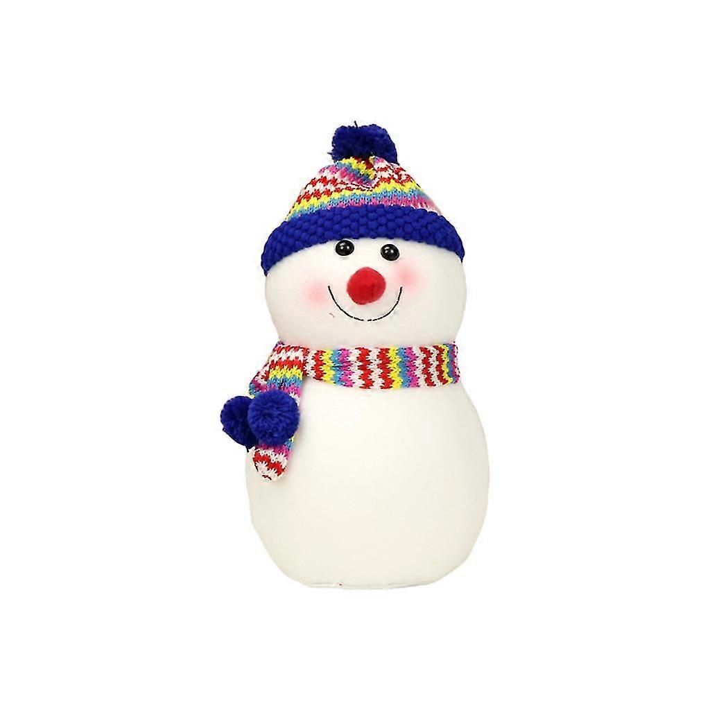 Christmas Snowman For Doll With Hat Scarf Stuffed Plush Toy Standing Figurines D