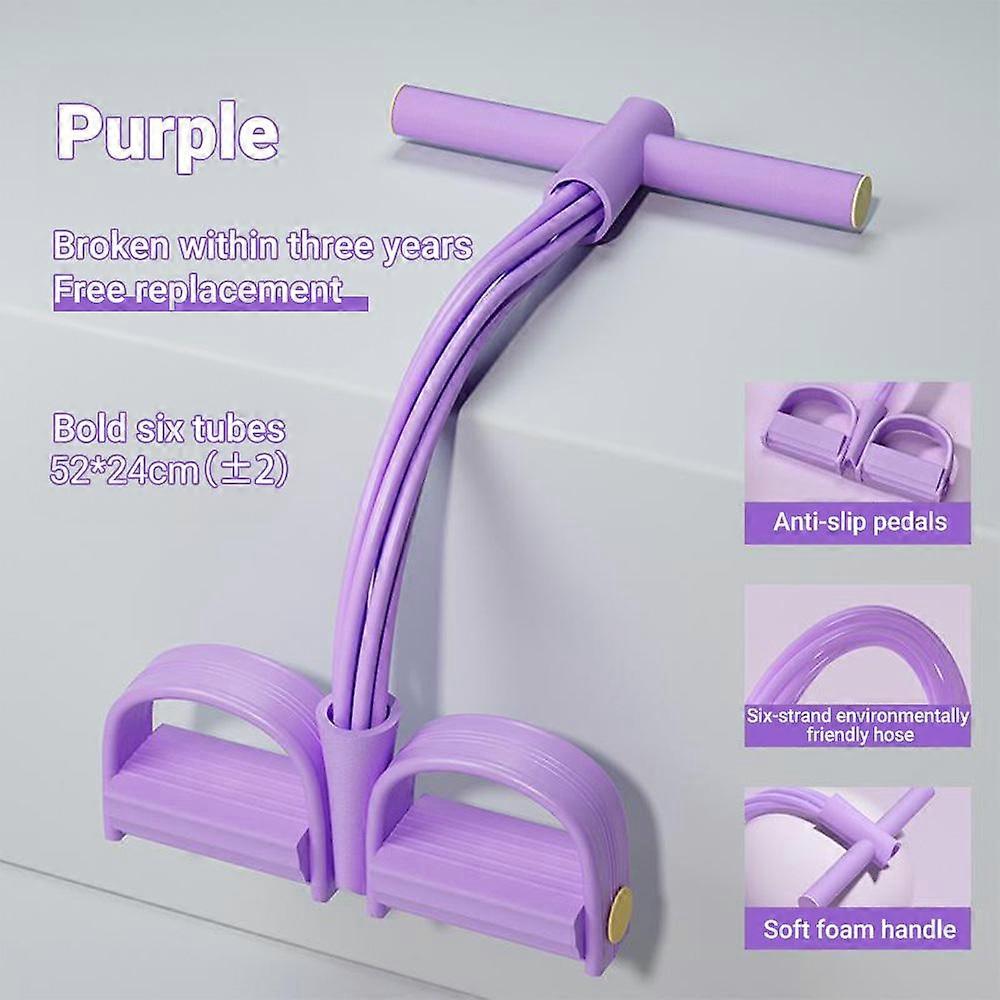 6-Tube Yoga exercise band Pedal Puller Band Elastic Pull Rope Flexipull weerstandstrainer Resistance Bands For Abdomen Waist Arm