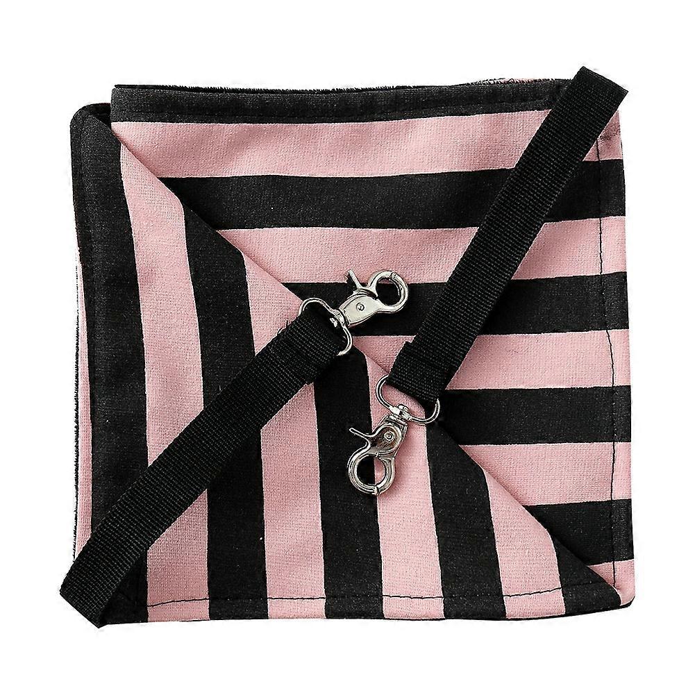 Stripe katthängmatta med dyna, dubbelsidig säng för husdjur