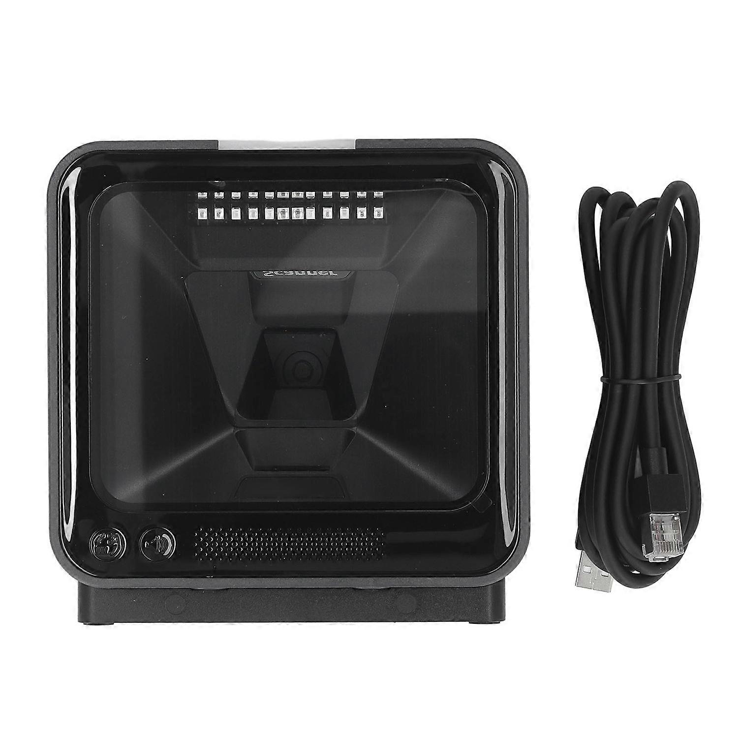 1D 2D Desktop Barcode Scanner USB Plug and Play Infrared Precise Sensing Omnidirectional Barcode Rea
