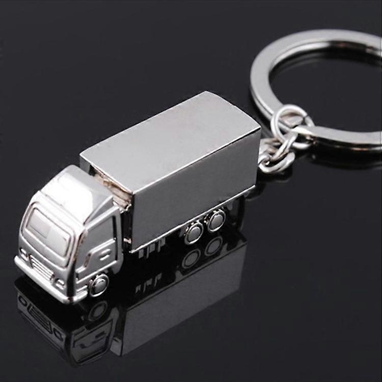 2 PCS Creative Keychain Metal Solid Van Gift Pendant Van  Shape