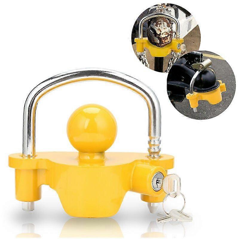 Trailer anti-theft device with ring Security padlock for Caravan Hitch head entry