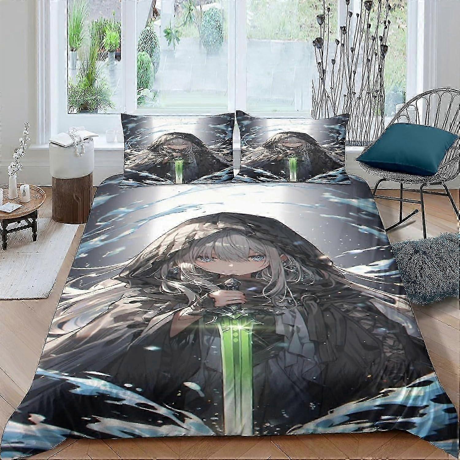 o5137 Lençóis cartoon 3D Capa de Edredão Conjunto de Efeito dos desenhos animados para Crianças E Adultos Impresso Colcha Conjunto de Cama com Fronhas quadrinhos Lençóis fV