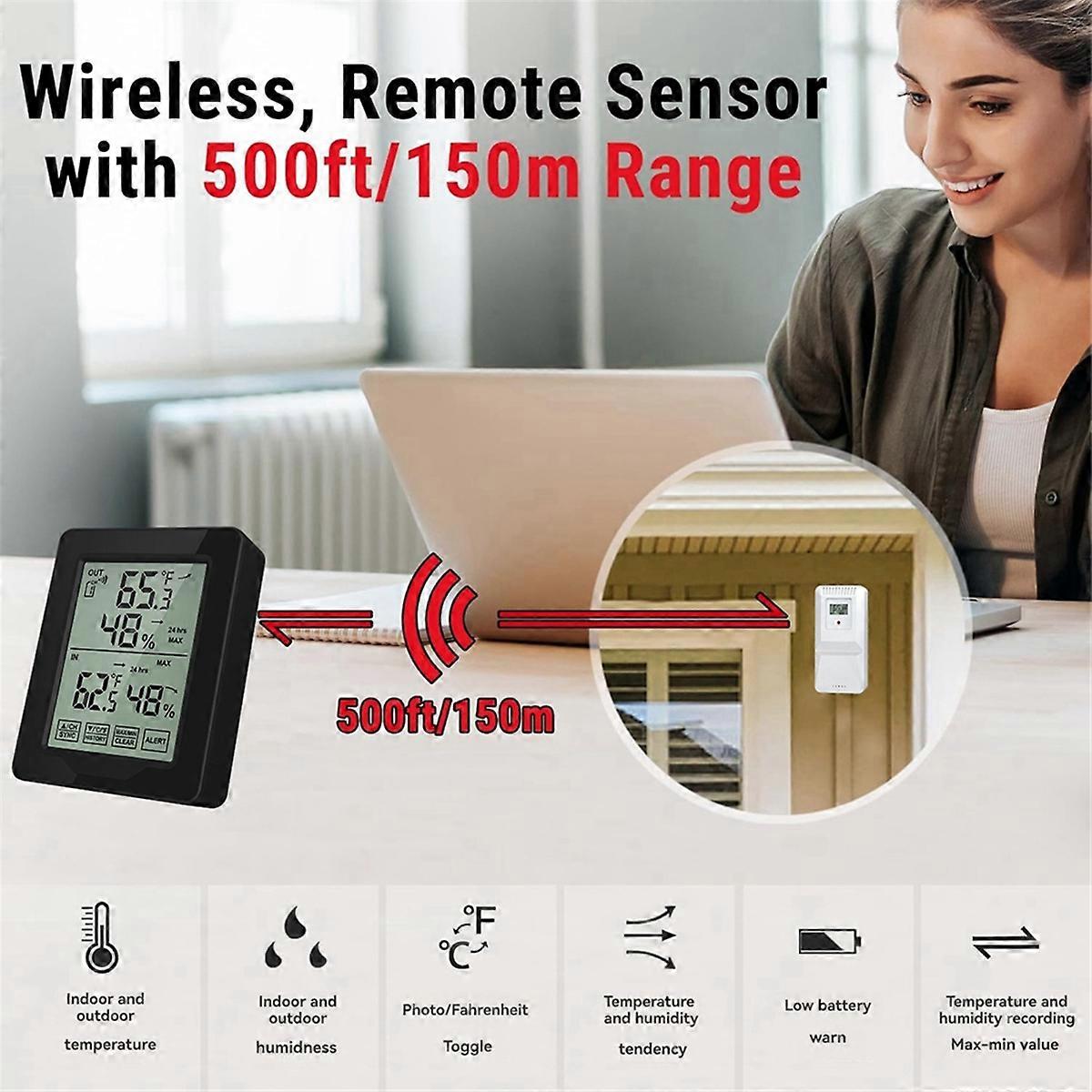 Indoor & Outdoor Digital Electronic Temperature & Humidity Meter