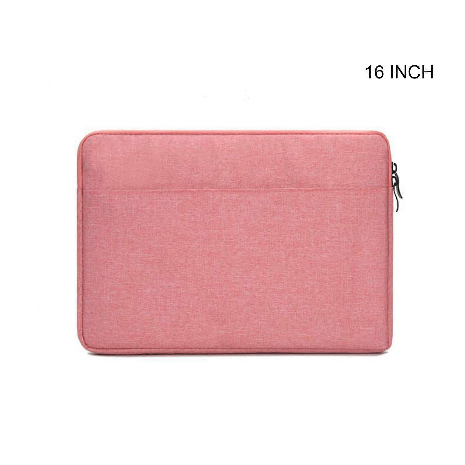 Water-Repellent Fabric Laptop Bag Laptop Water-Proof Case Durable Hardware Notebook Computer Case Briefcase Handbag Pink 16 inches