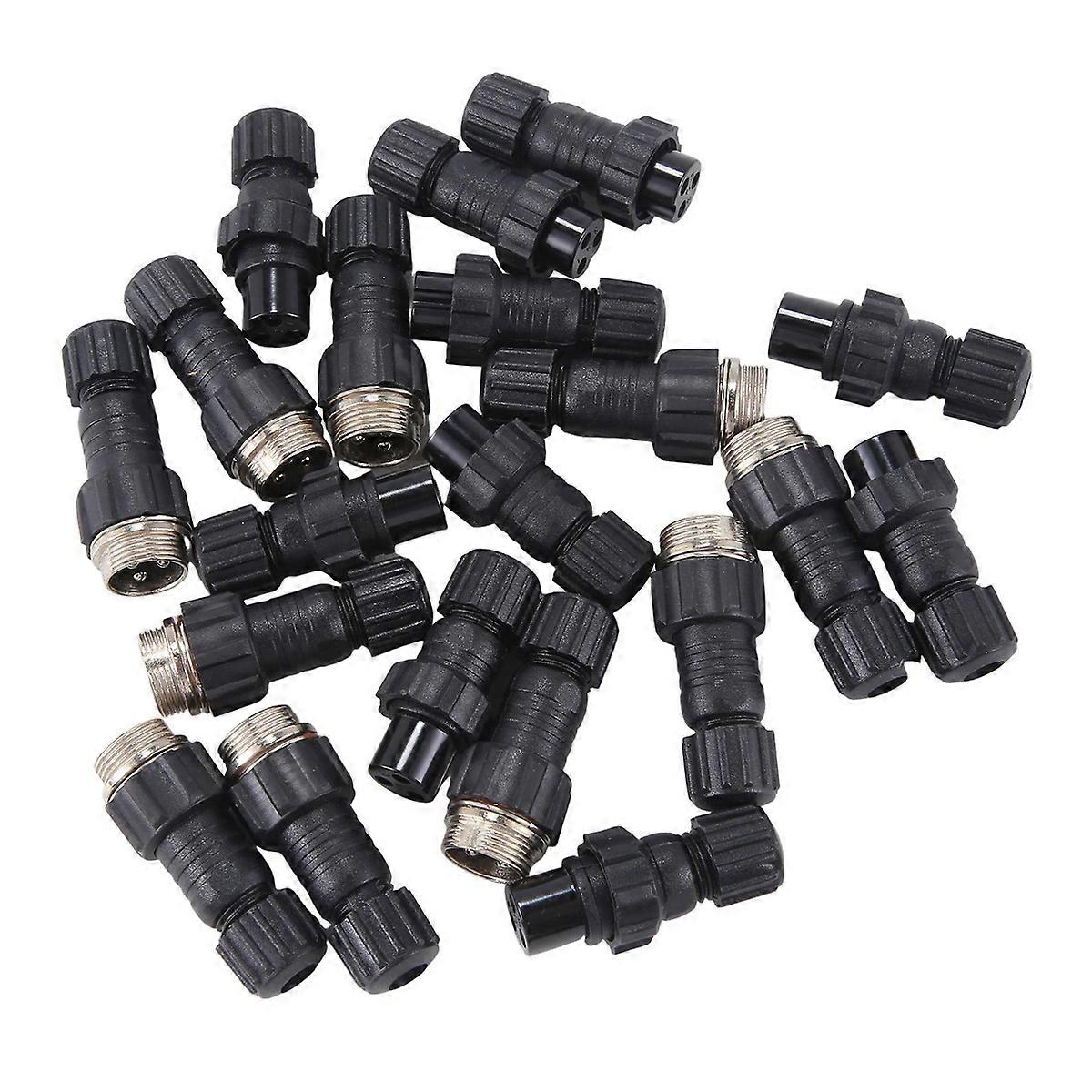 10Sets GX16 M16 QL16 Plastics 16MM Aviation Plug Connector 3Pins