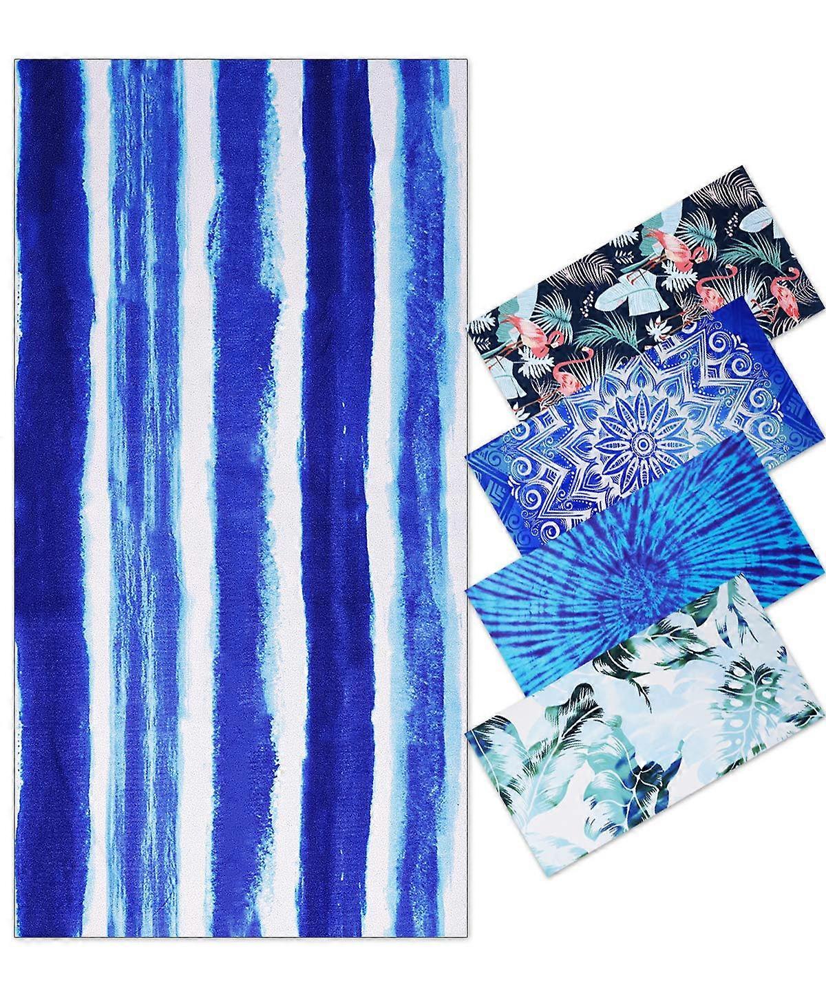 Oversized Terry Beach Towel 36 x 72 in Soft Extra Large Big Pool Swim Towels for Adult