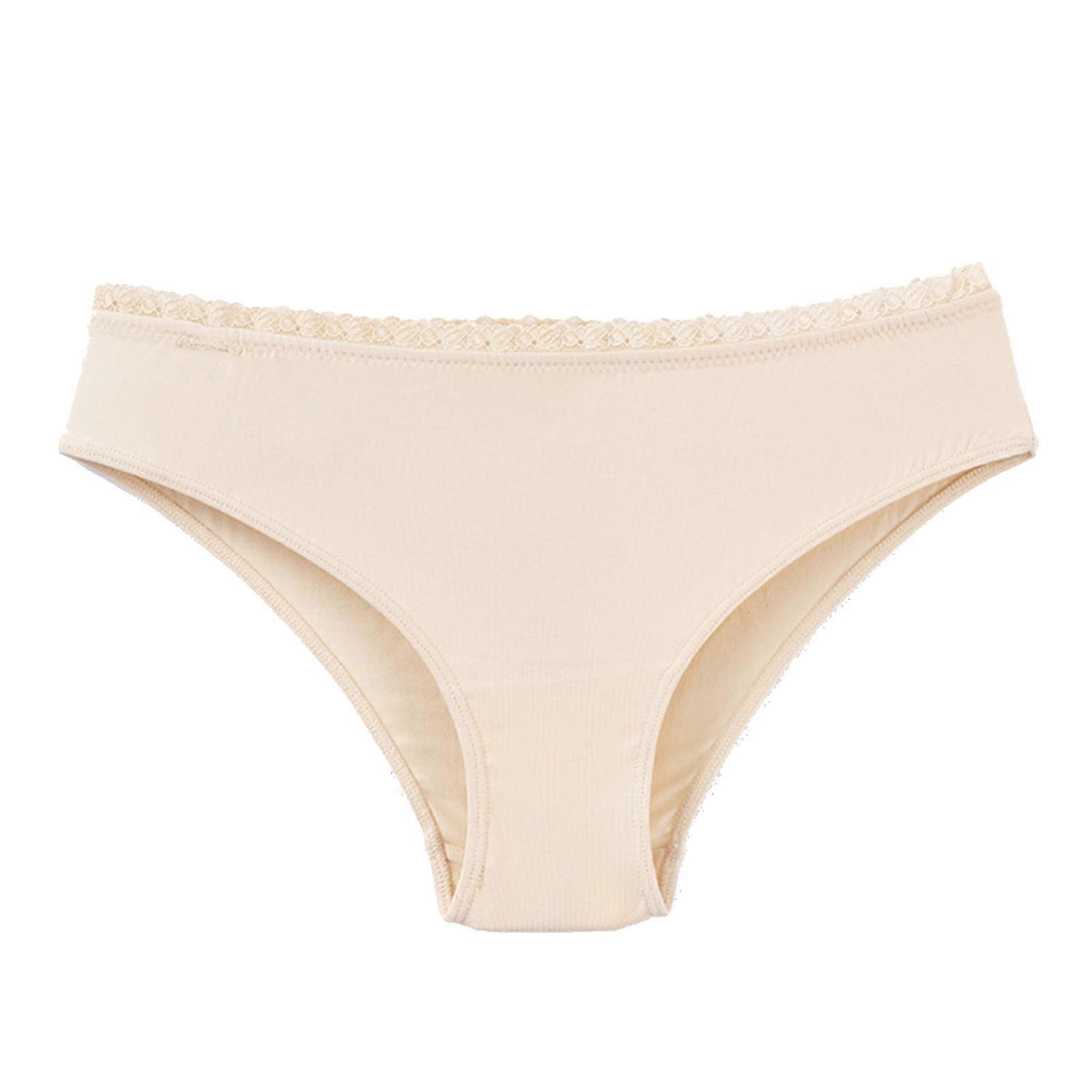 Sous-vêtements pour femmes Simple à la mode Culotte en coton respirant Taille basse Slip en dentelle douce