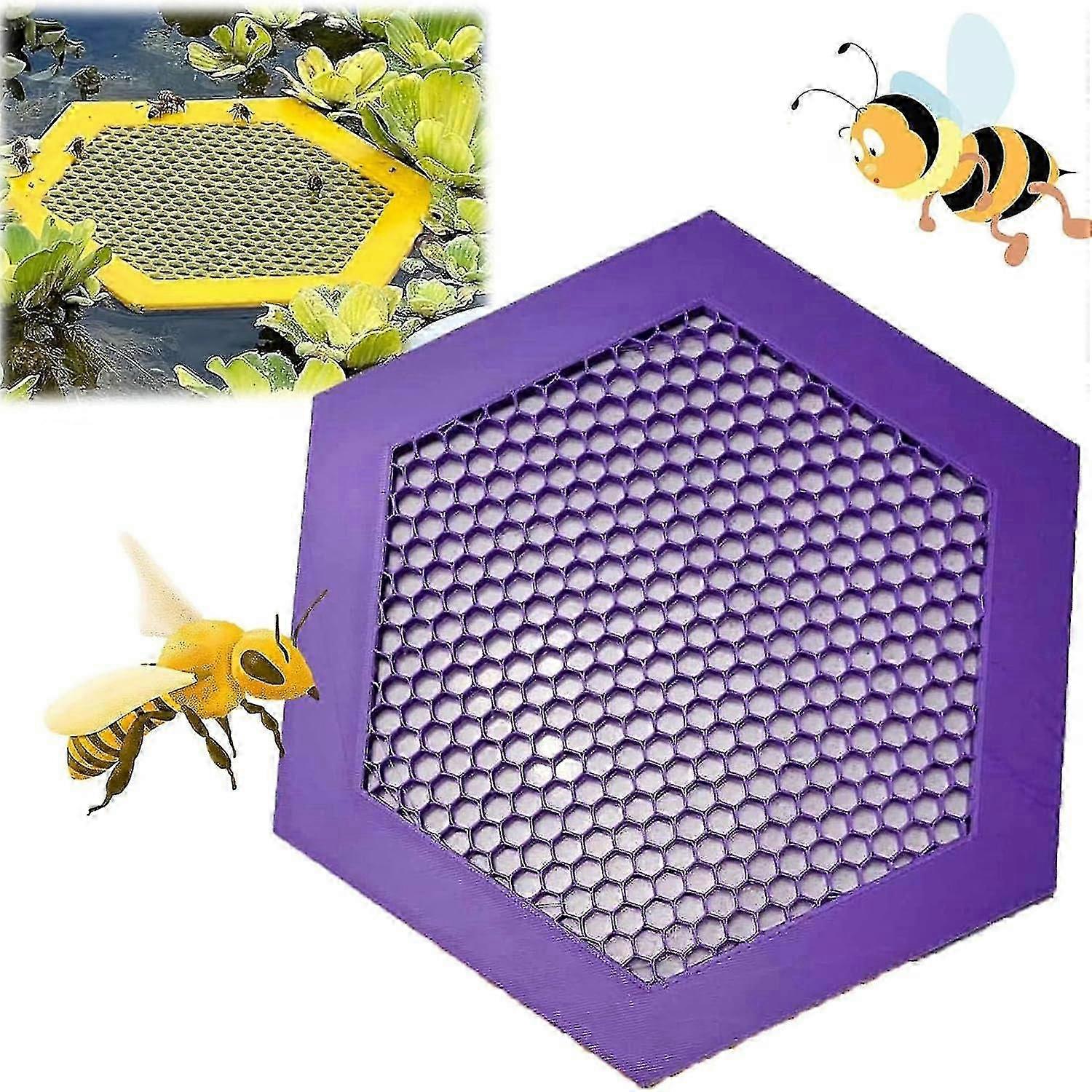 Floating Bee Island Use for Bee Cups for Garden, Colorful Bee Insect Waterer