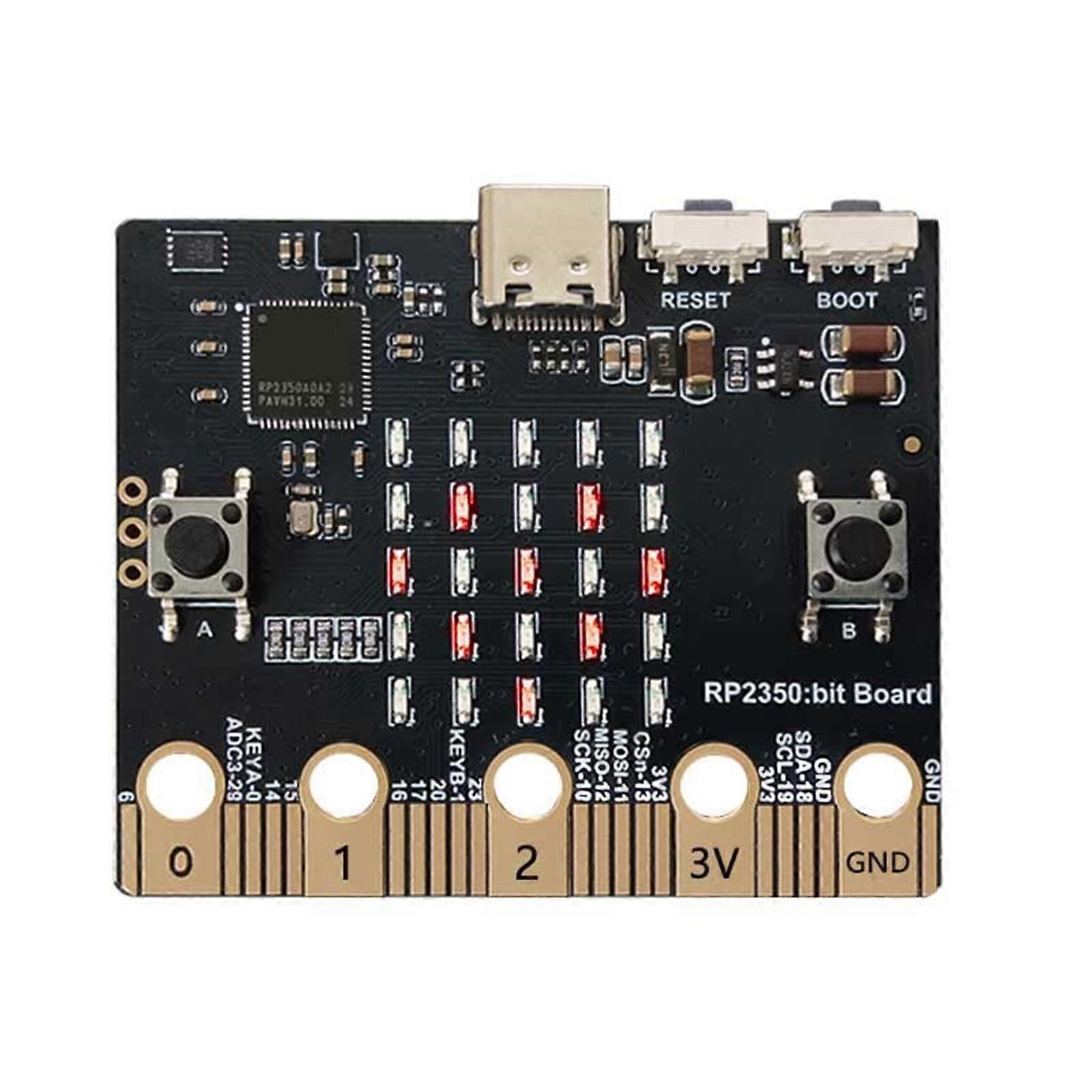 Innovative RP2350bit Microcontroller Board for DIY Electronics and Robotics with Child Friendly Clip Port
