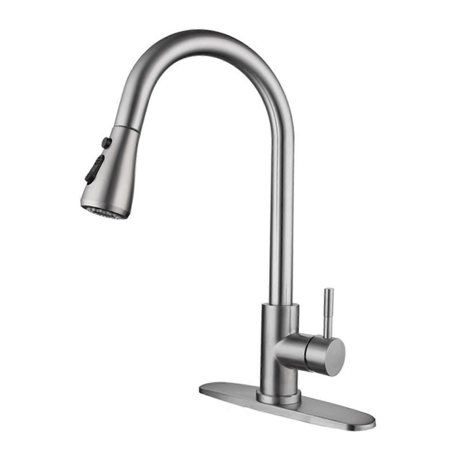 360°Rotation Kitchen Faucet with Pull Down Sprayer, Single-Handle 1 Or 3 Holes Mixer Tap