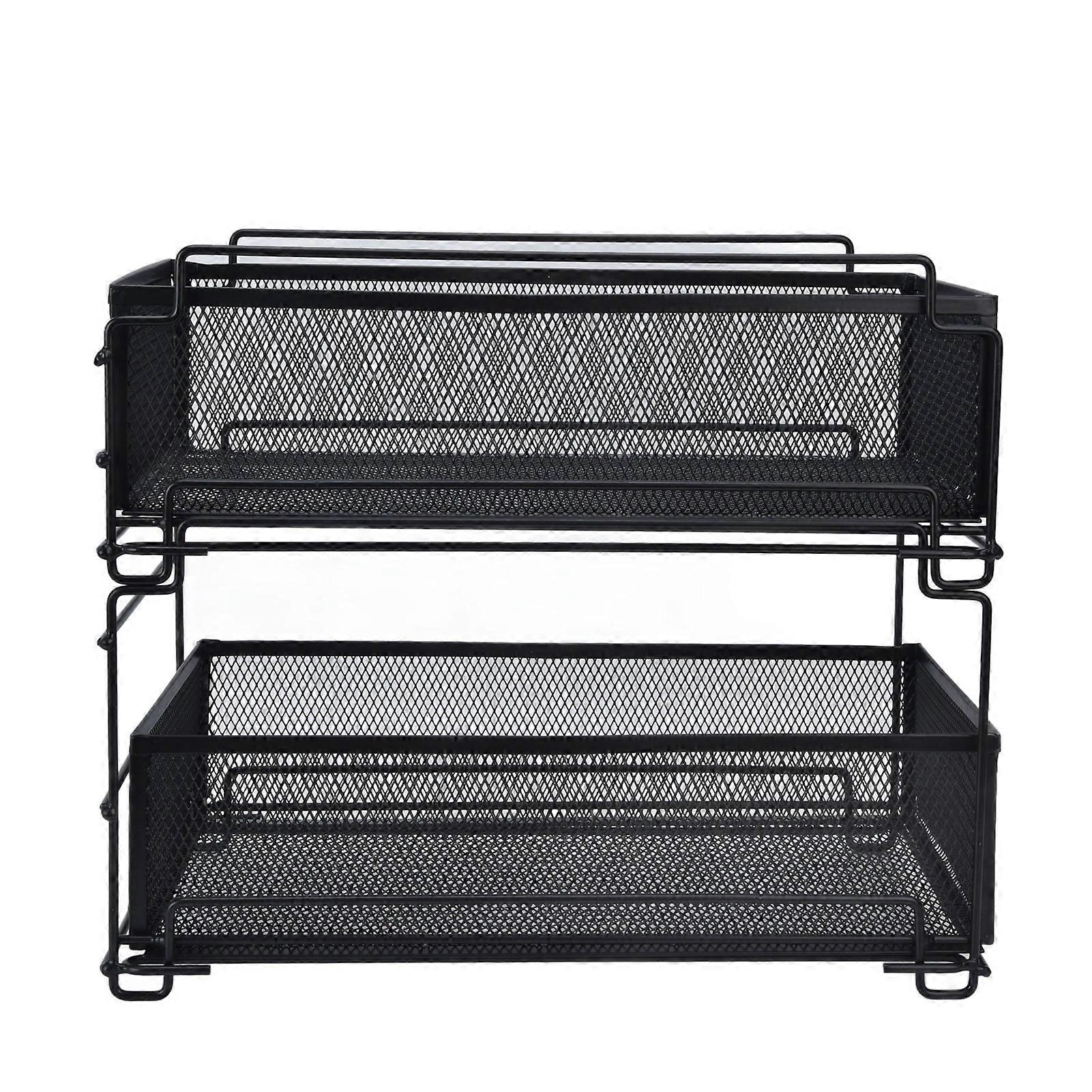 Kitchen Storage Drawer Basket Rack Multilayer Kitchen Shelf Sliding Under Sink Drawer