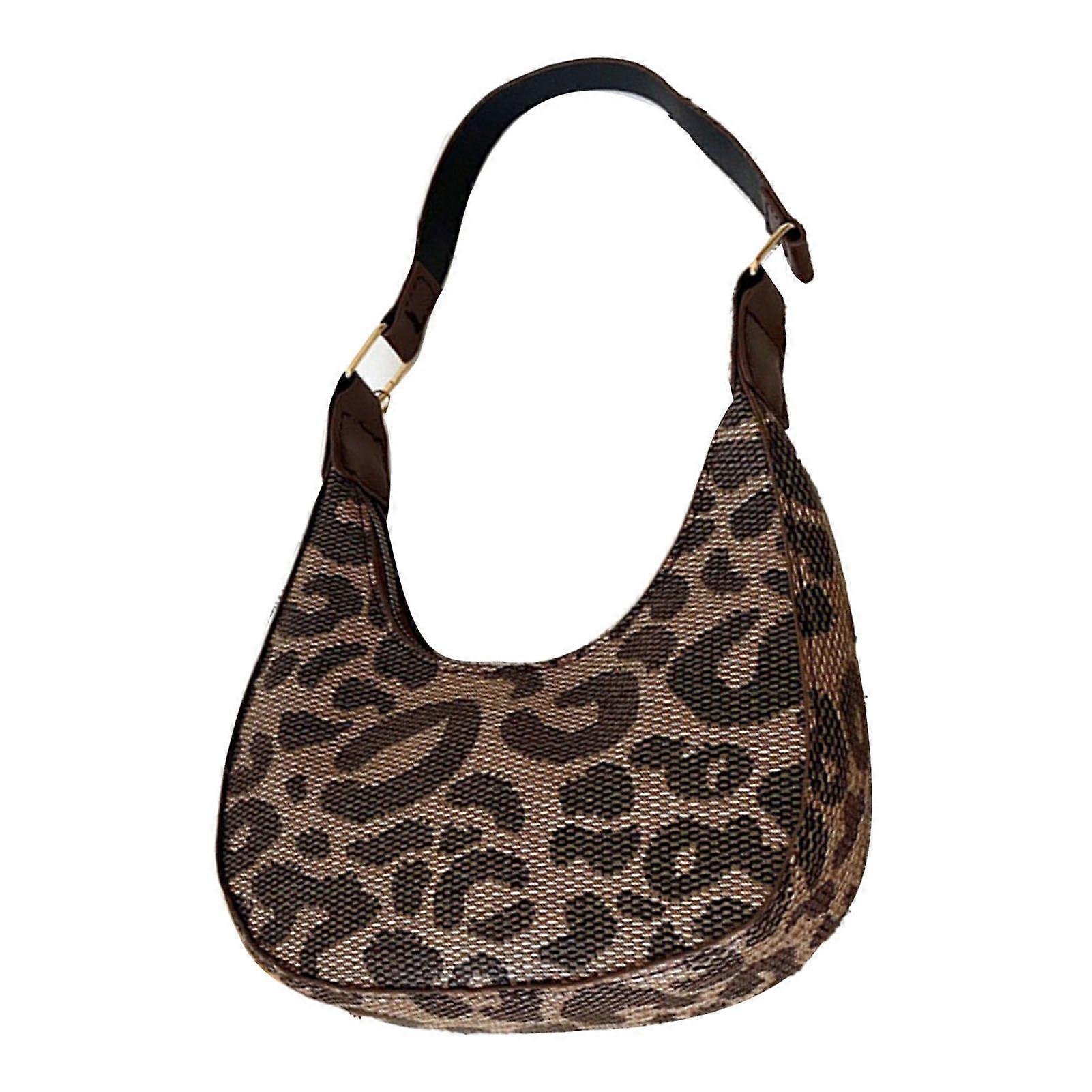 Underarm Bag Elegant Stylish Large Capacity Delicate Half Moon Pattern Handbag With 2 Straps