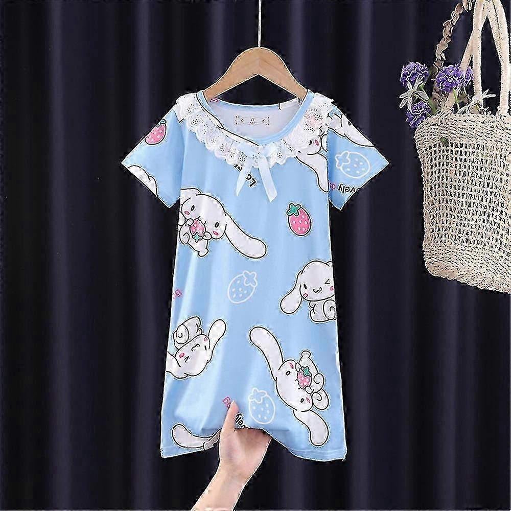 بنات أطفال كورومي ميلودي سينامولول مرحبا كيتي فستان نوم كرتون شخصية بيجامة فستان ملابس نوم ملابس نوم فساتين خط A -nmaov